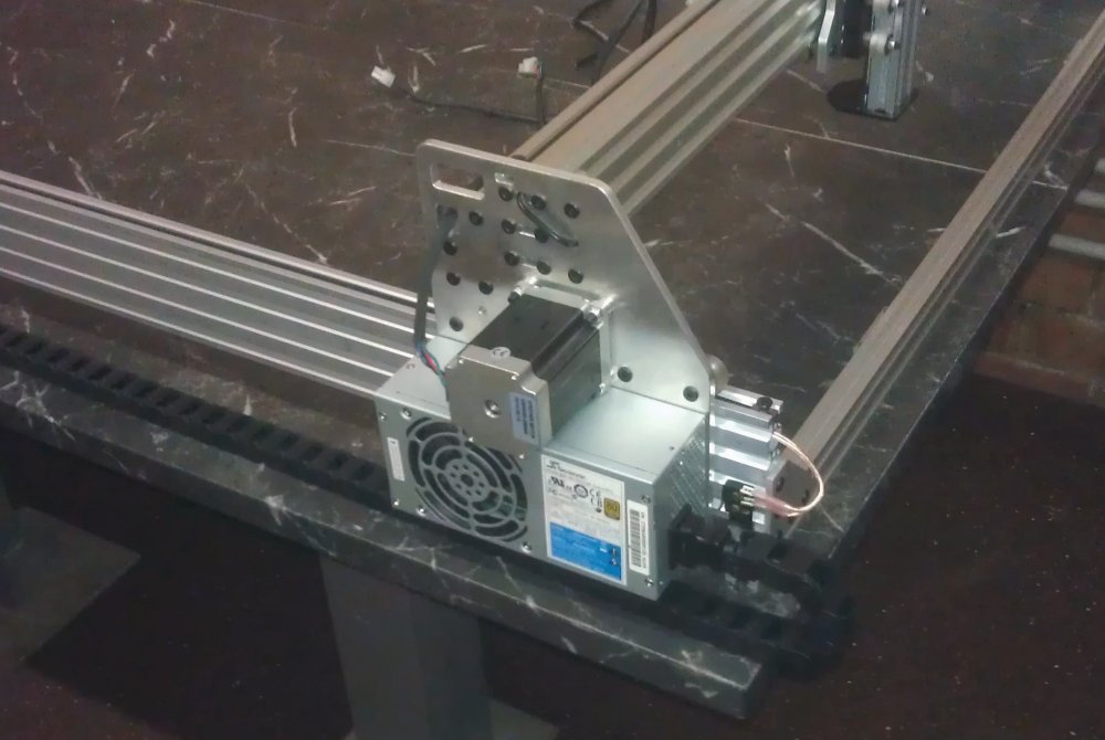 Photo of 350W TFX PSU mounted to CNC