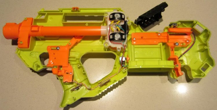 Disassembled NERF Rayven