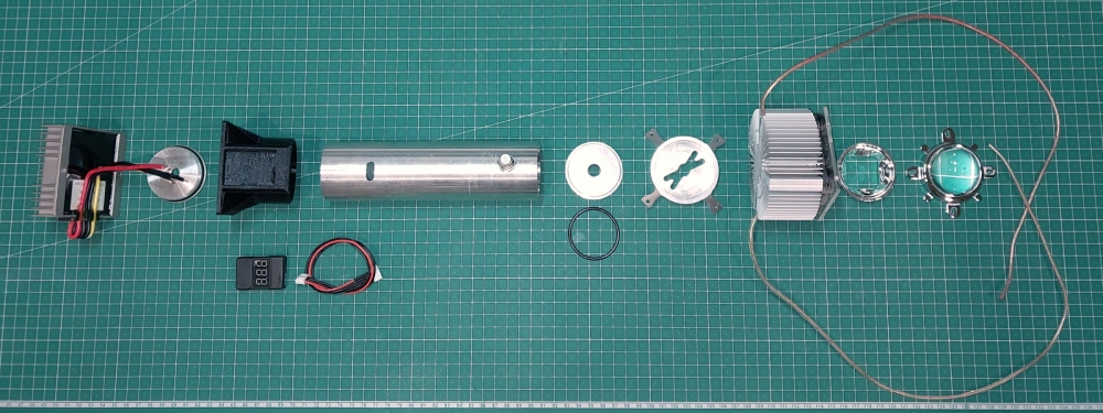 Unassembled torch